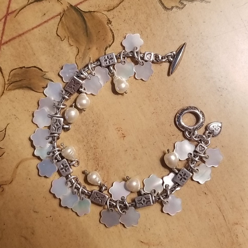 Brighton Silver and White Bracelet